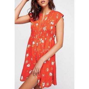 Free people greatest day smocked mini dress